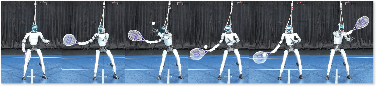 Amateur serving motion using the Unitree Dex-3 end-effector.